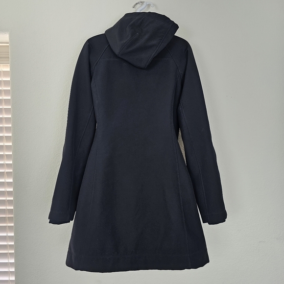 Columbia Weather Resistant Softshell Coat Hooded Fleece Lined Black Size Small - Picture 4 of 16